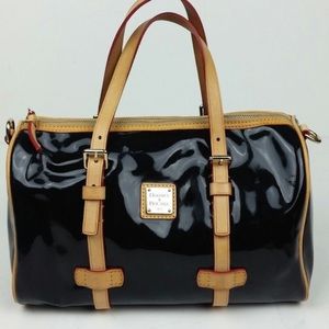 Dooney & Bourke Venus Patent Barrel Satchel